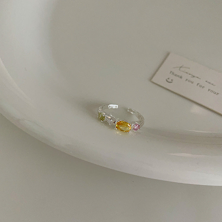 Dripping Oil Butterfly Opening Suit Female Design Rings