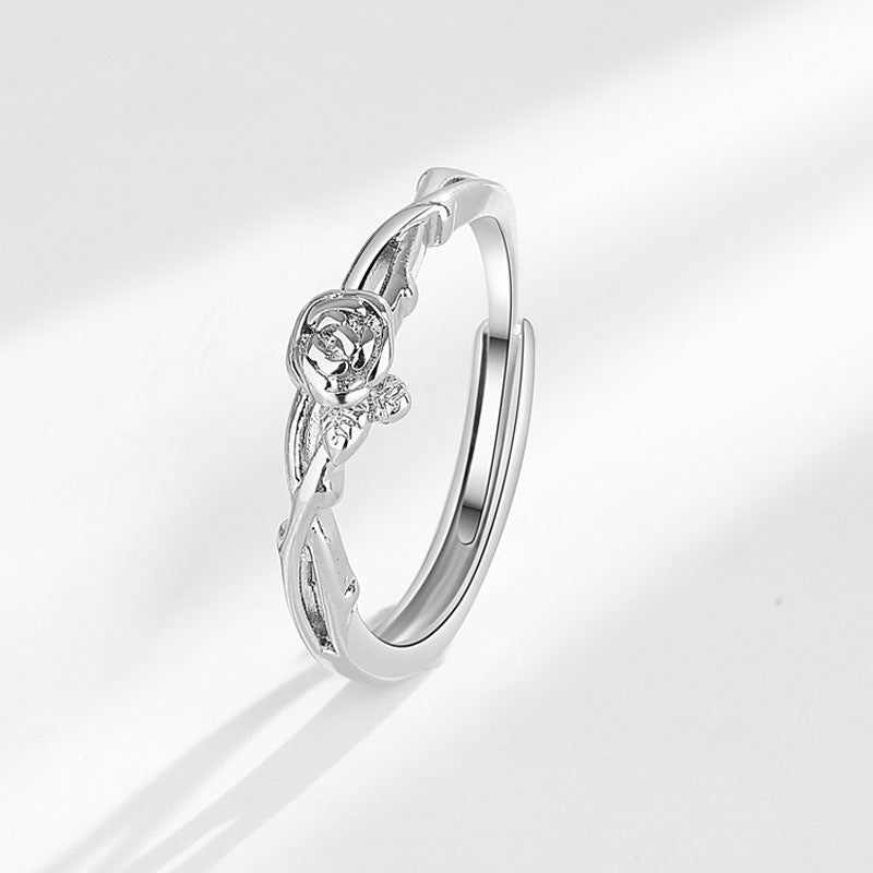 Rose Couple Female Male Niche Trendy Rings