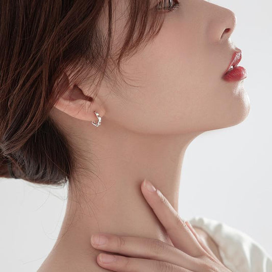 Sterling Sier Flowers Ear Clip Female Earrings