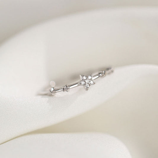 Zircon Female Cold Wind High Sense Rings