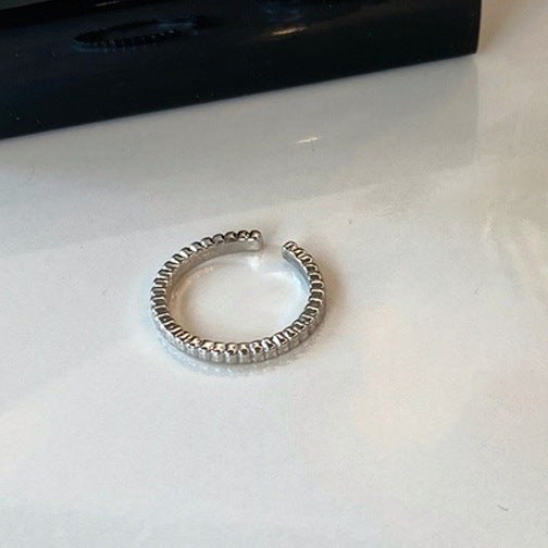 Irregular Metal Rhinestone Pearl Suit Female Rings