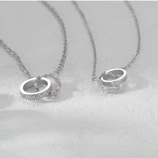 Pair Niche Design Mountain Pendant Clavicle Necklaces