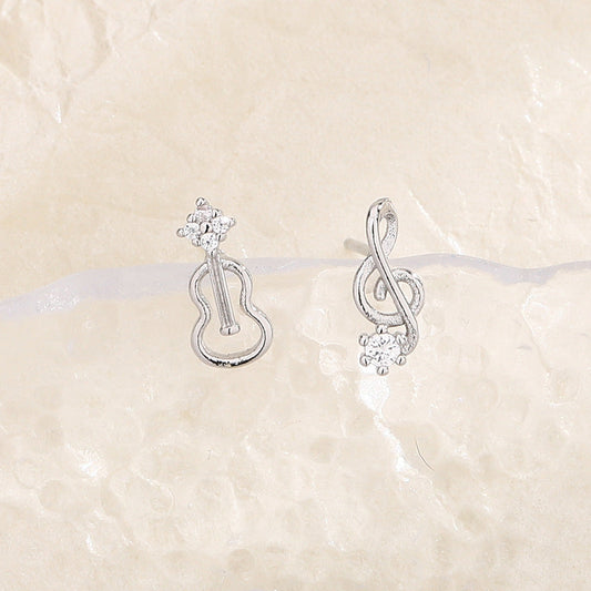Women's Musical Note Violin Hollow Ear Unique And Exquisite Earrings