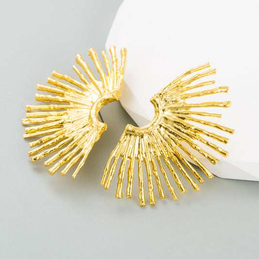 Wind Exaggerated Alloy Sunflower Nail Golden Rings