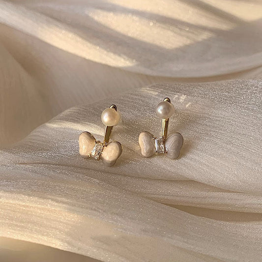 Hook Bow Female Summer Niche Design Earrings