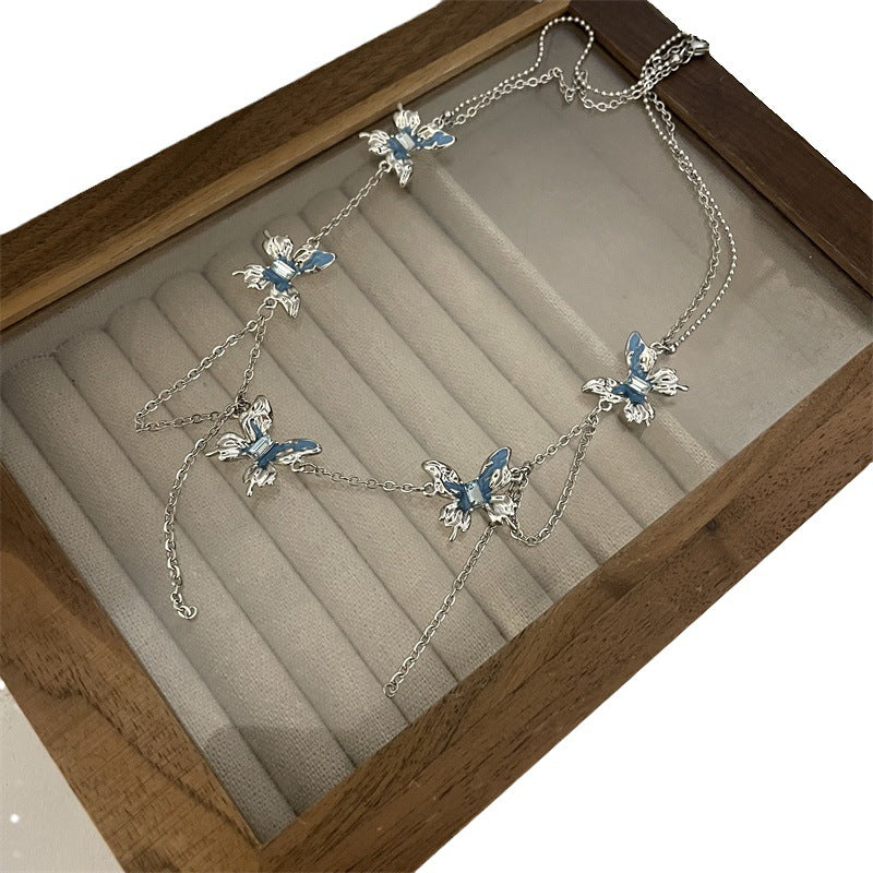 Women's Butterfly Tassel Titanium Steel For Design Necklaces