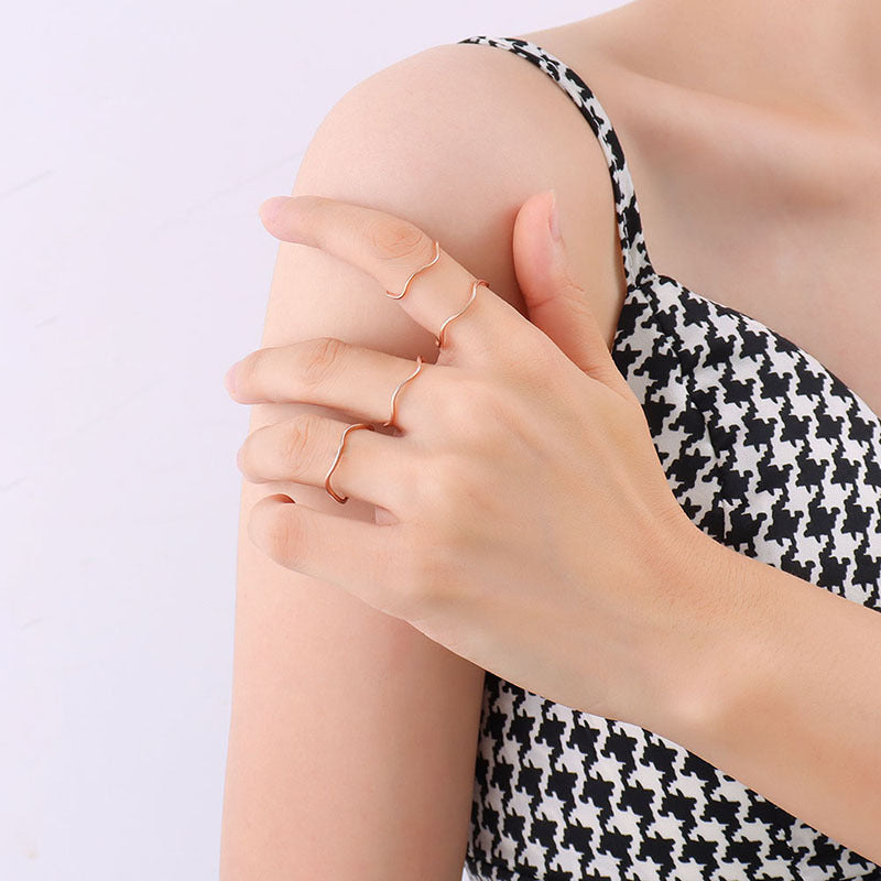 Style Fine Circle Stacked Niche Design Rings