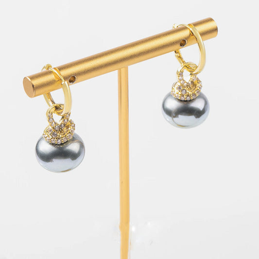 Light Luxury Fashion Temperament Bread Bead Ear Earrings