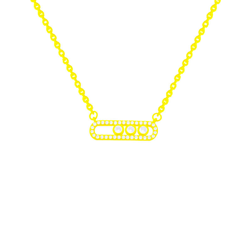 Women's Simple Zircon Titanium Steel Geometric For Necklaces