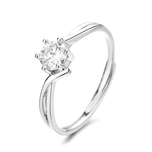 Women's Mouth Simple Sterling Sier Classic Personalized Rings