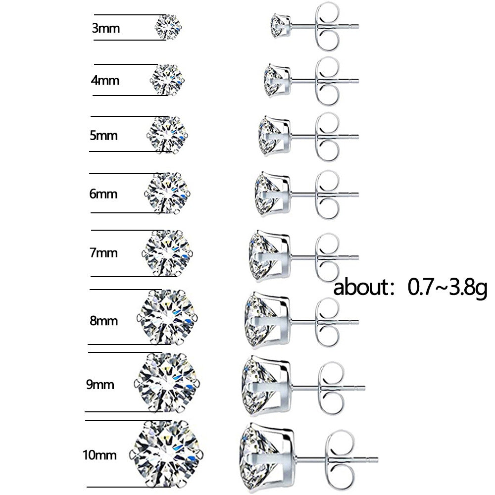 Shi Jewelry Trendy Simple Hexagonal Claw Rhinestone Rings