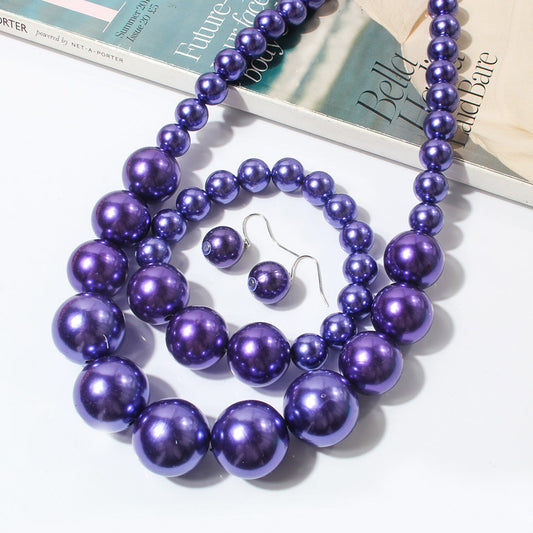 Fashion Pearl Simplicity And Exaggeration Imitation Necklaces