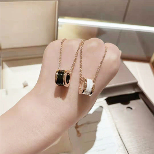 Women's & Men's Ceramic High Version Spring Full Diamond Small Waist Necklaces