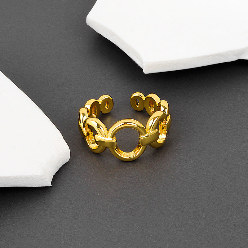 Cool Style Exquisite Chain Simple Opening Graceful Index Rings
