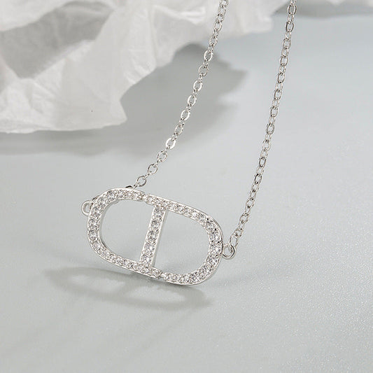 Inlaid Zircon Design Everyday Joker High-grade Female Necklaces