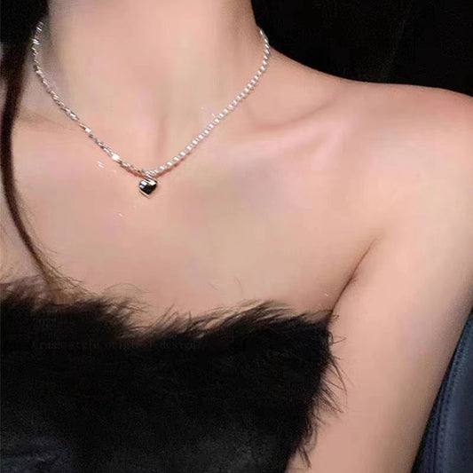 Women's Luxury Minority High-grade Clavicle Chain Block Stitching Necklaces