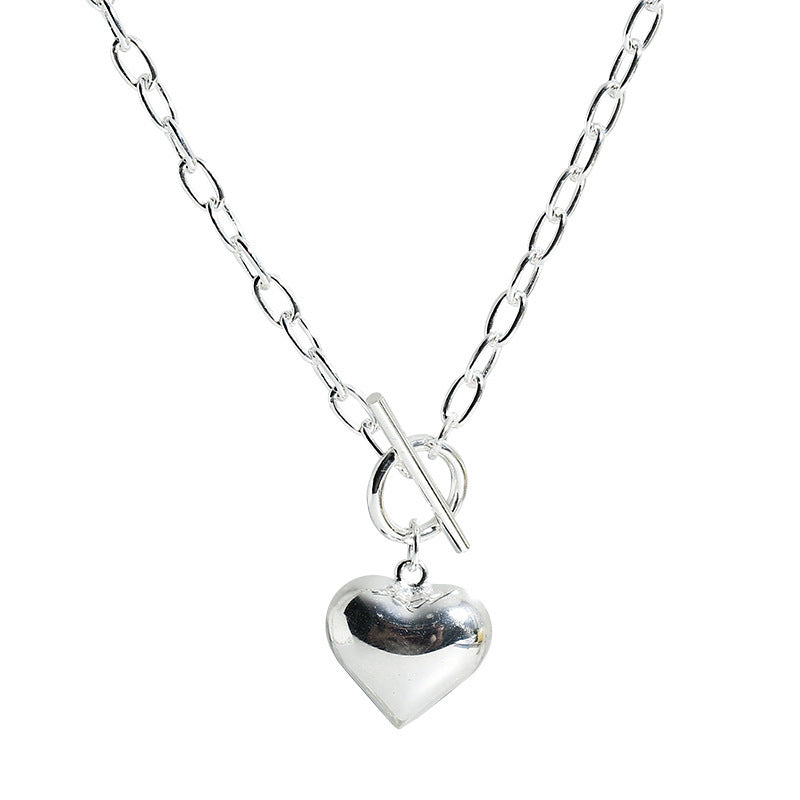 Love Heart Buckle Cool Earth Disco Necklaces