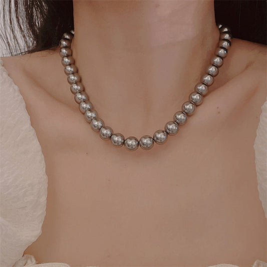 Women's Elegant High-grade Gray Pearl For Design Necklaces