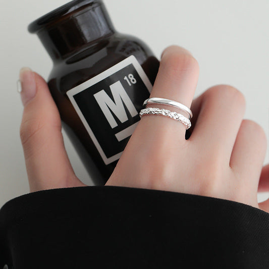 Plated Pleated Female Open Simple Index Rings