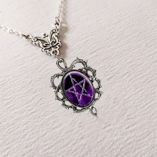 Pentagram Pendant Frame Thorns Hip Hop Necklaces
