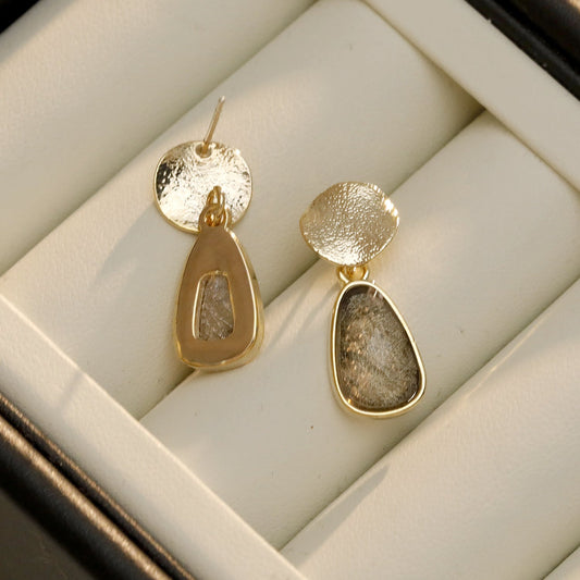 Women's Retro Minority Design Geometric Water Drop Ear Earrings