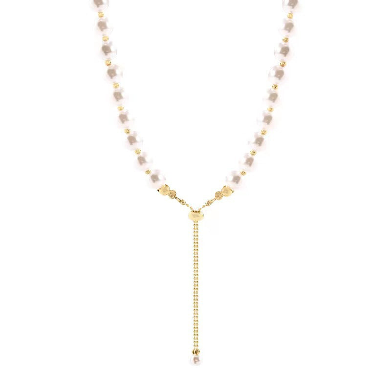 Women's Pull-out Pearl For Design Simple Temperamental Necklaces
