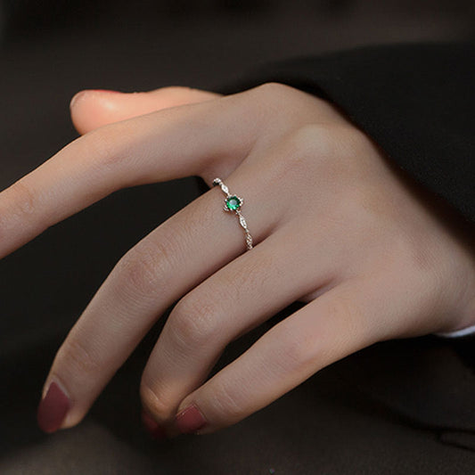 Emerald Refined Rhinestone Fashion Beautiful Personality Rings