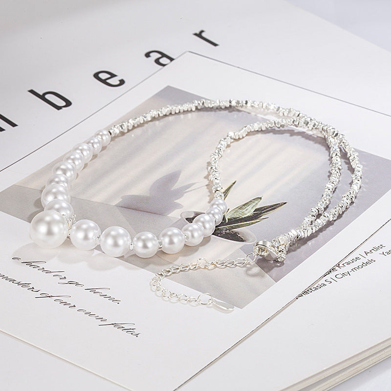Women's Small Pieces Of Sier Pearl Light Luxury Necklaces
