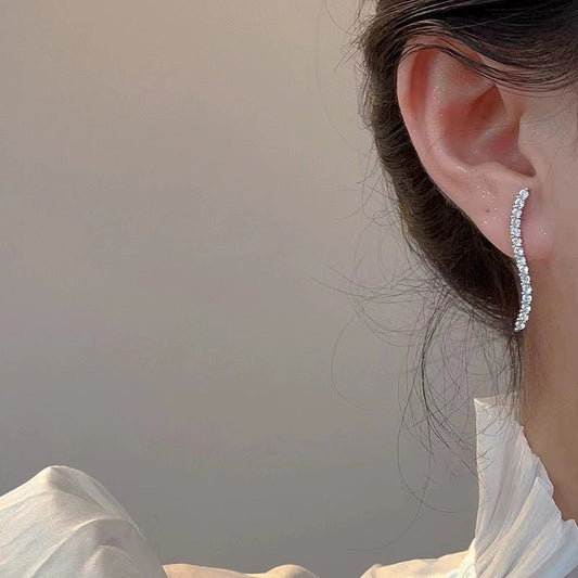 And Micro Studded With Zircon Fashion Personality Affordable Luxury Earrings