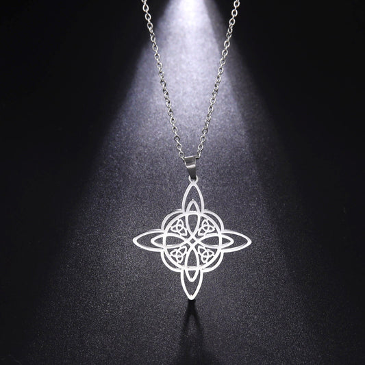 Korean Style Personalized Witch Celtic Triangle Pendant Necklaces