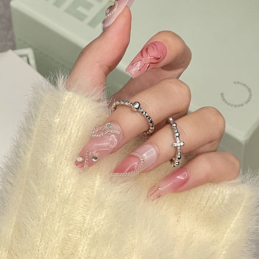 Micro Inlaid Zircon Cold Style Minimalist High Rings