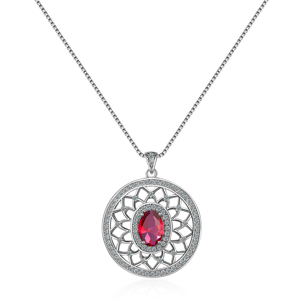 Pendant Fashion Zircon Inlaid Diamond Round Temperament Personality Box Necklaces