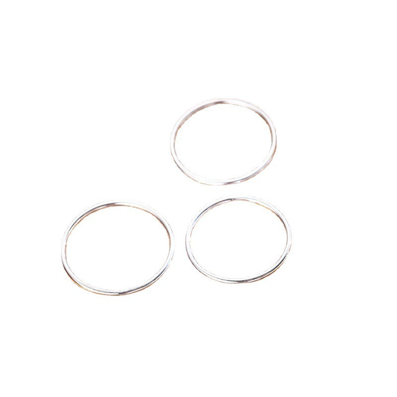 Female Design Simple And Cool Plain Fine Rings