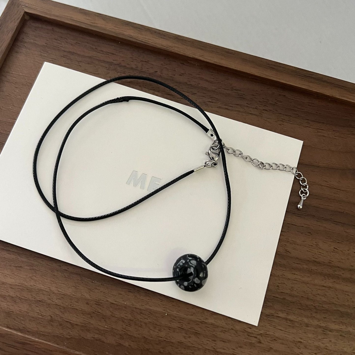 Black Rope Fashion Commuter Geometric Clavicle Chain Necklaces