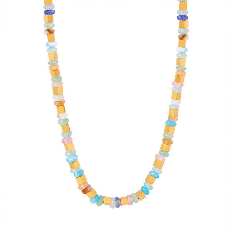 Style High-grade Light Luxury Natural Stone Abacus Beads Necklaces