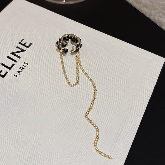 Minority Leather Ear Clip Trendy Long Earrings