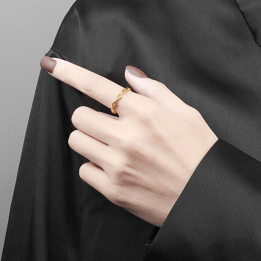 Hollow Style Open Personalized Elegant Geometric Rings