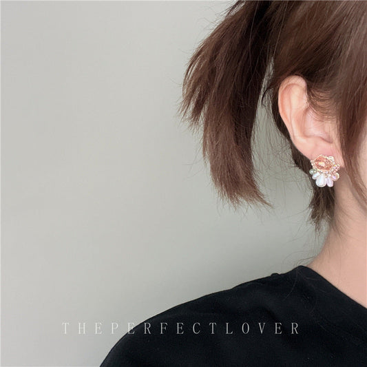 Color Crystal Zircon Pearl Design High Rings