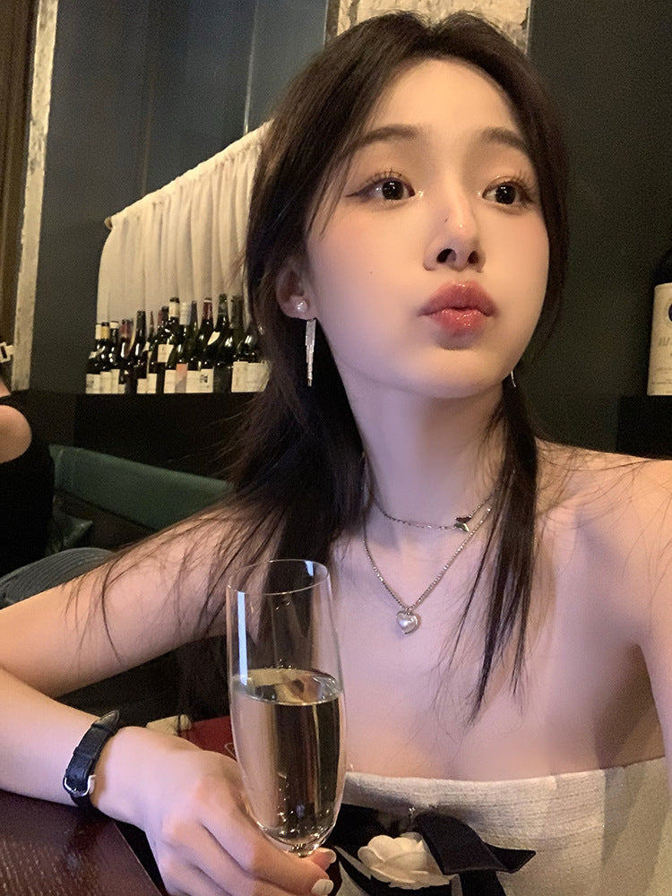 Women's Pearl Tassel Temperamental Minority Design High-grade Earrings