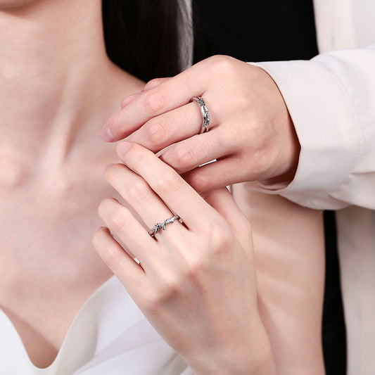 Women's & Men's & Luxury Minority Mori Style Design Sense Pair Rings