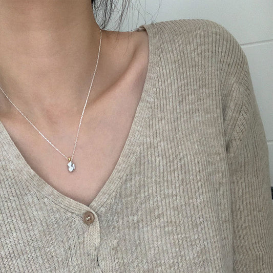 Sterling Sier Simple Niche Color Matching Beanie Female Clavicle Necklaces