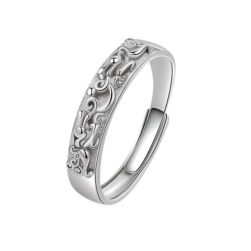 Money Drawing Pi Couple Retro Fashion Personalized Opening Single Rings