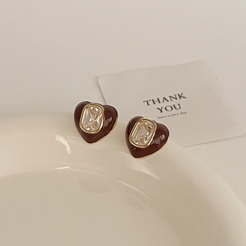 Women's Glazed Diamond For Design Light Luxury Earrings