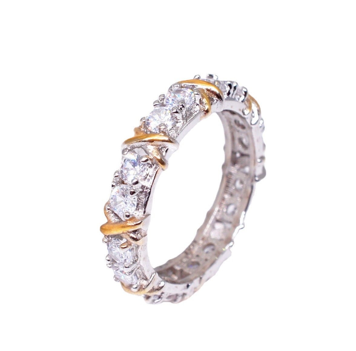 Women's Color Separation Inlaid Zircon Fashion Luxury Rings