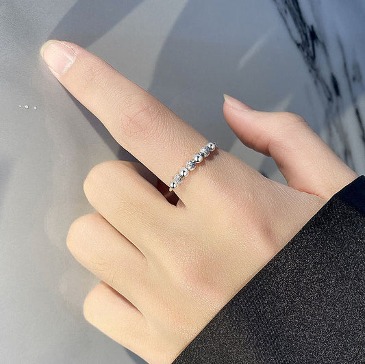 Women's Korean Style Sterling Sier Decompression Anxiety Rings