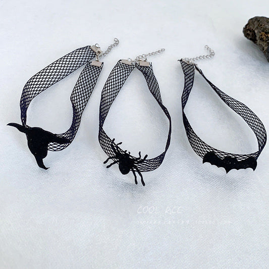 Series Mesh Hat Bat Trendy Hot Dark Necklaces