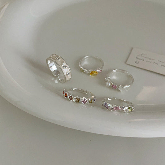 Dripping Oil Butterfly Opening Suit Female Design Rings