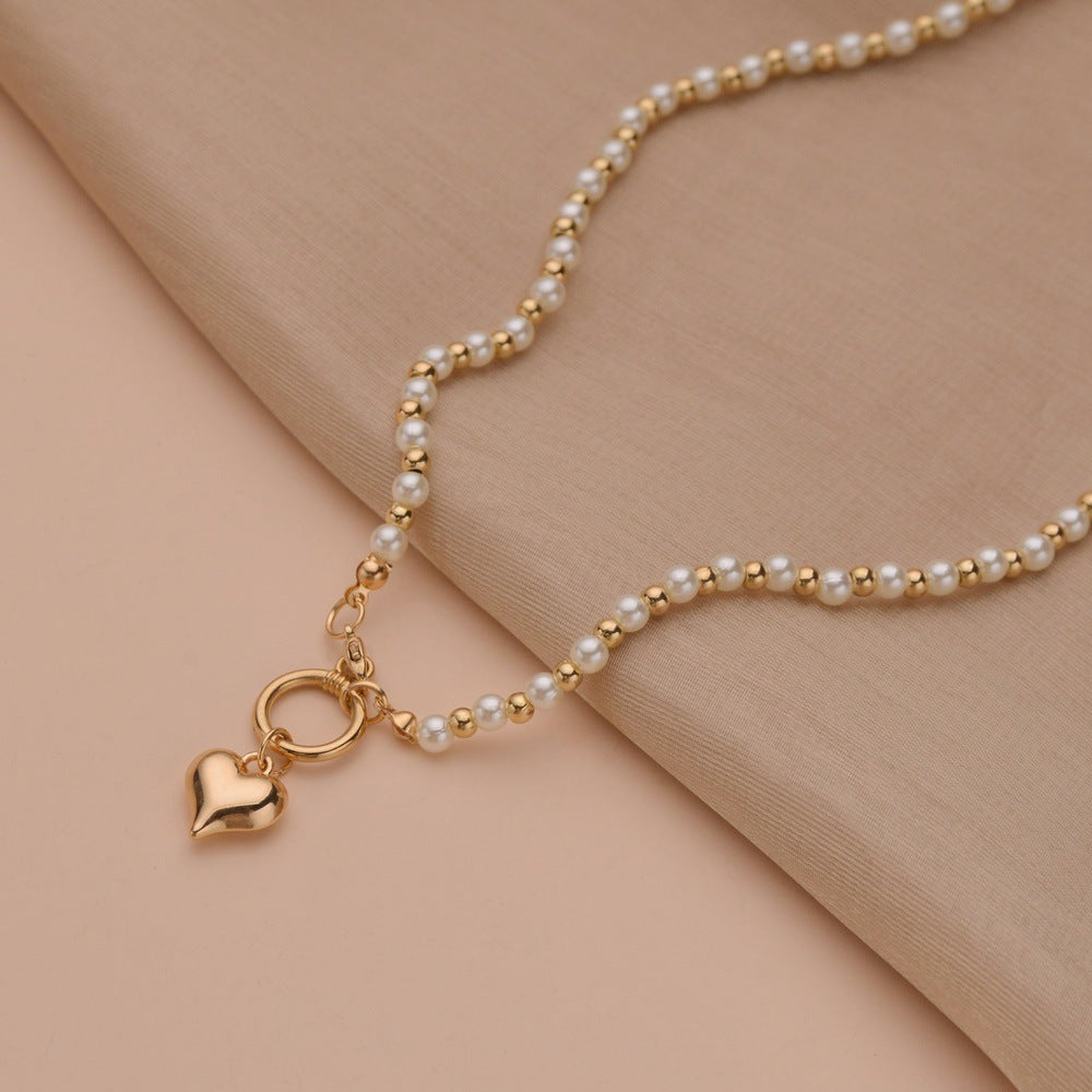 Fashion Alloy Peach Heart Pendant Simple Necklaces