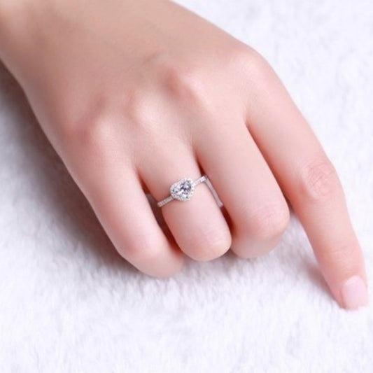 Fashion Heart Shaped Rhinestone Trend Delicate Rings