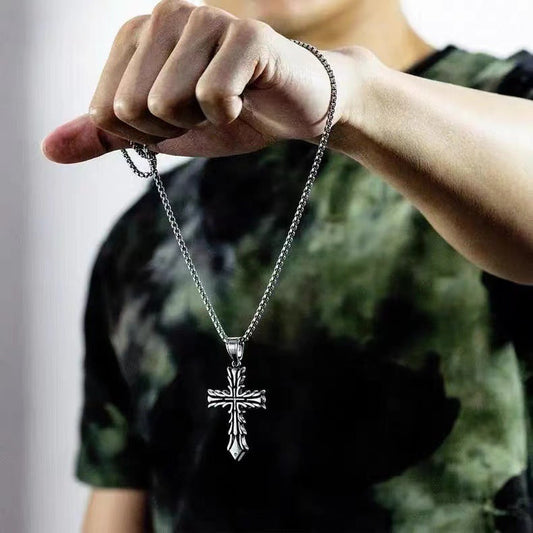 Women's & Men's & Retro High Street Hip Hop Cross Pendant Necklaces